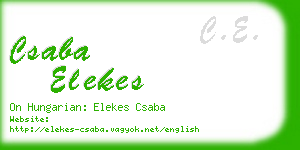 csaba elekes business card